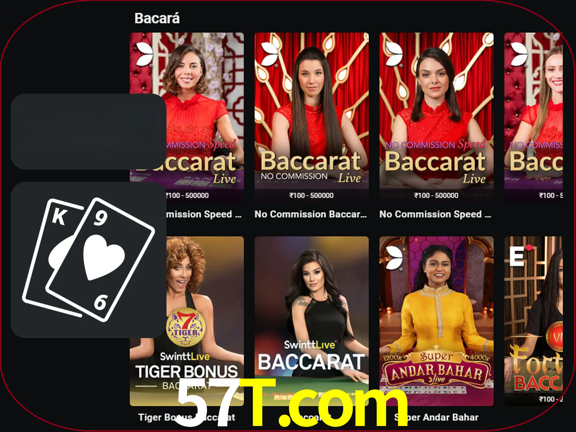 Ganhe muito dinheiro jogando jogos de bacará.