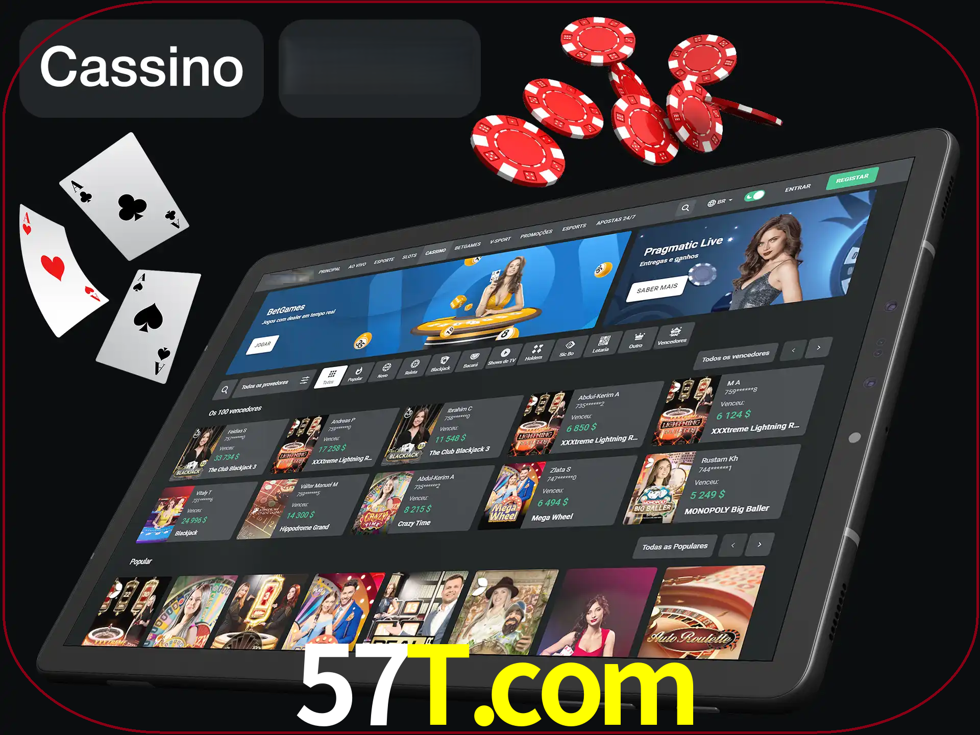 Jogue vários jogos de cassino em nosso cassino.