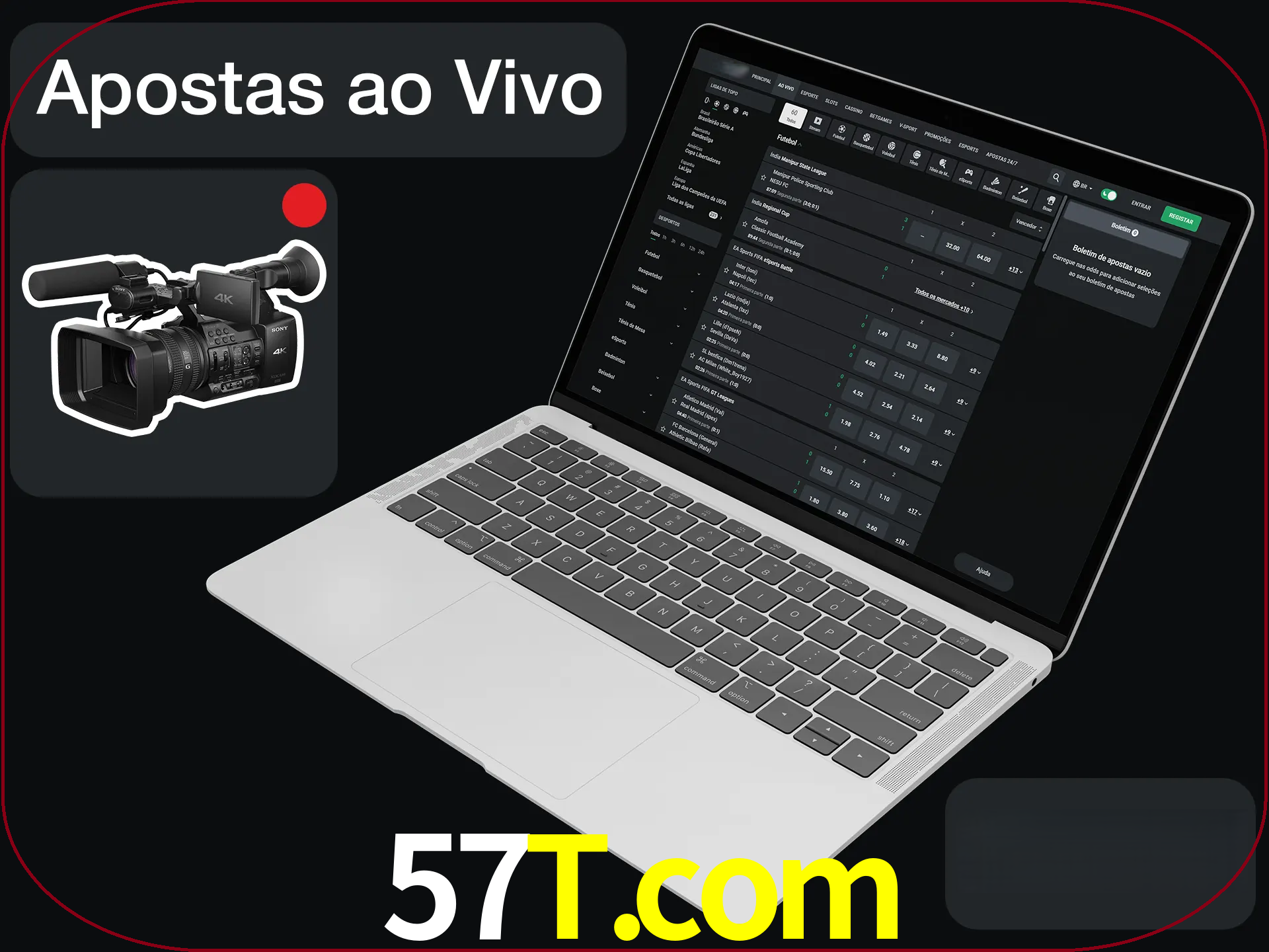 Aposte em formato ao vivo em nosso site.