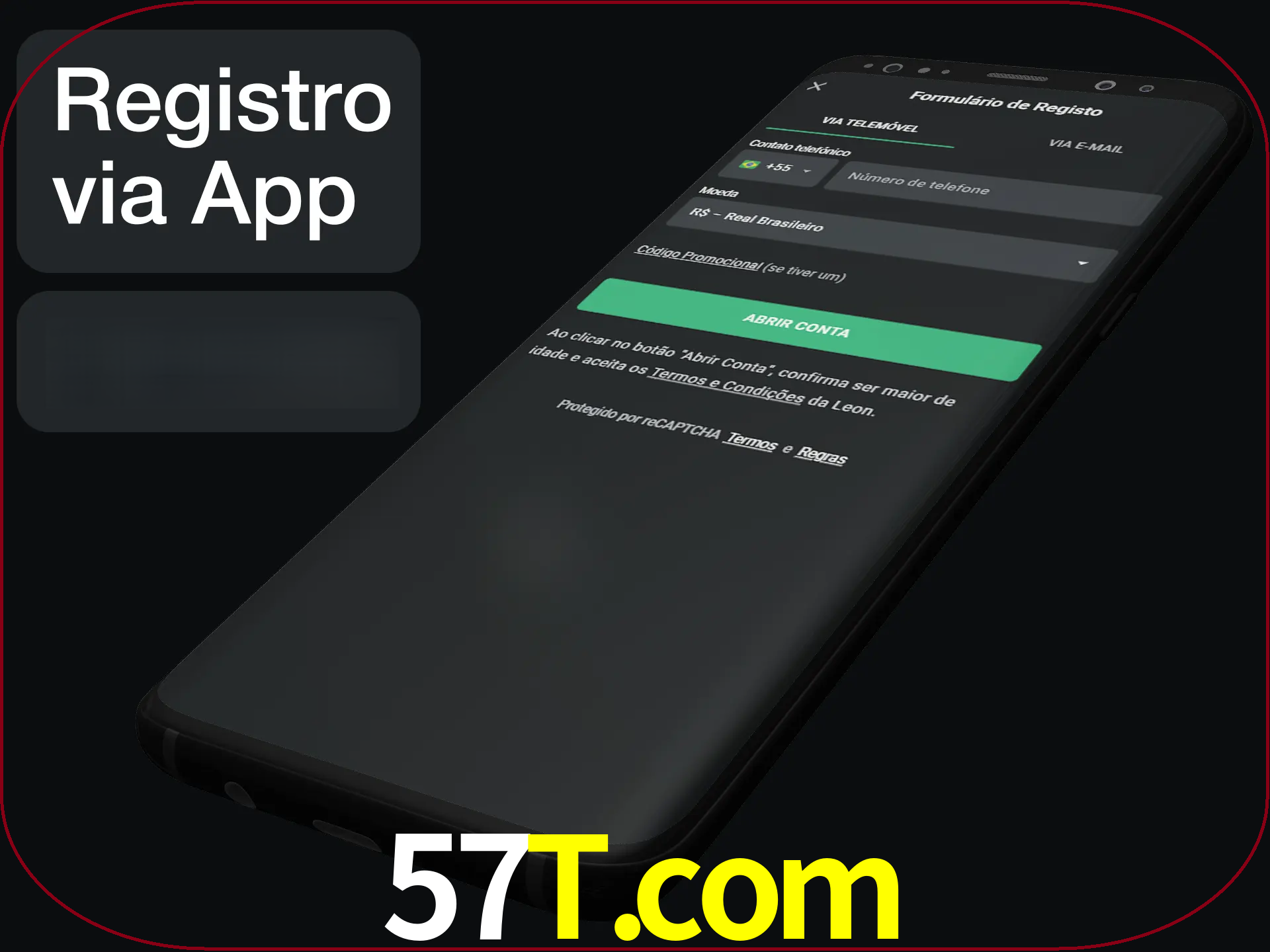 Registre-se quiclly em LeonBet usando o aplicativo.